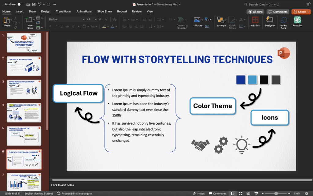 06 Create a Seamless Flow with Storytelling Techniques