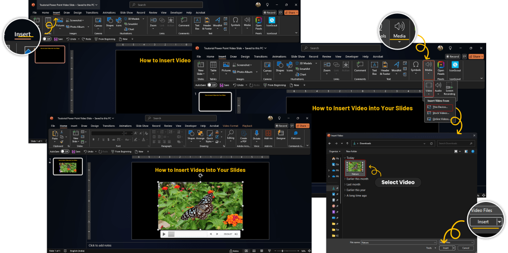 How to insert video into your slide a